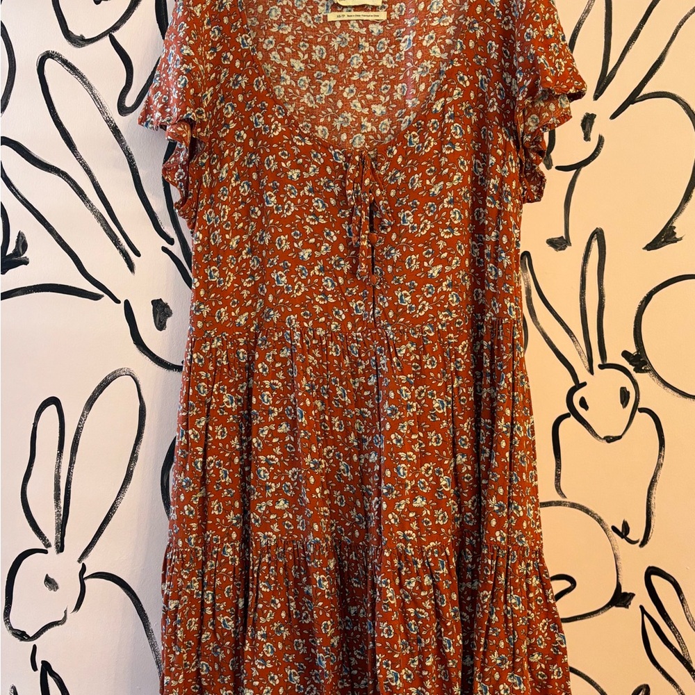 Urban Outfitters Rust Floral Dress
